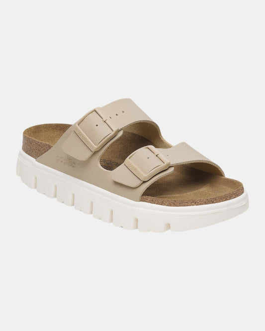 Birkenstock Papillio Arizona Chunky Womens Birko-Flor Sandals - Sandcastle/White