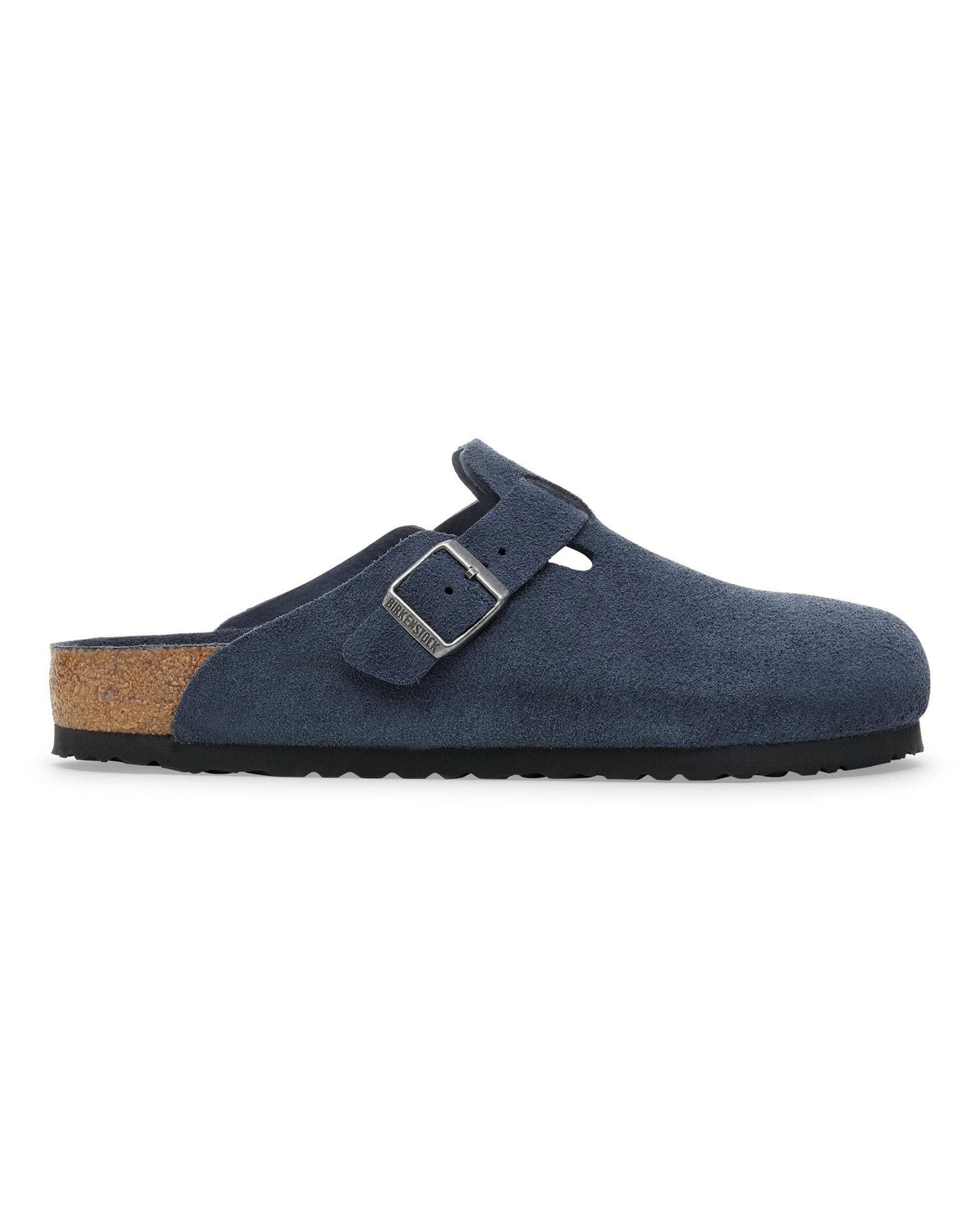 Birkenstock Boston Soft Footbed Unisex Suede Clogs - New Navy Tonal FB
