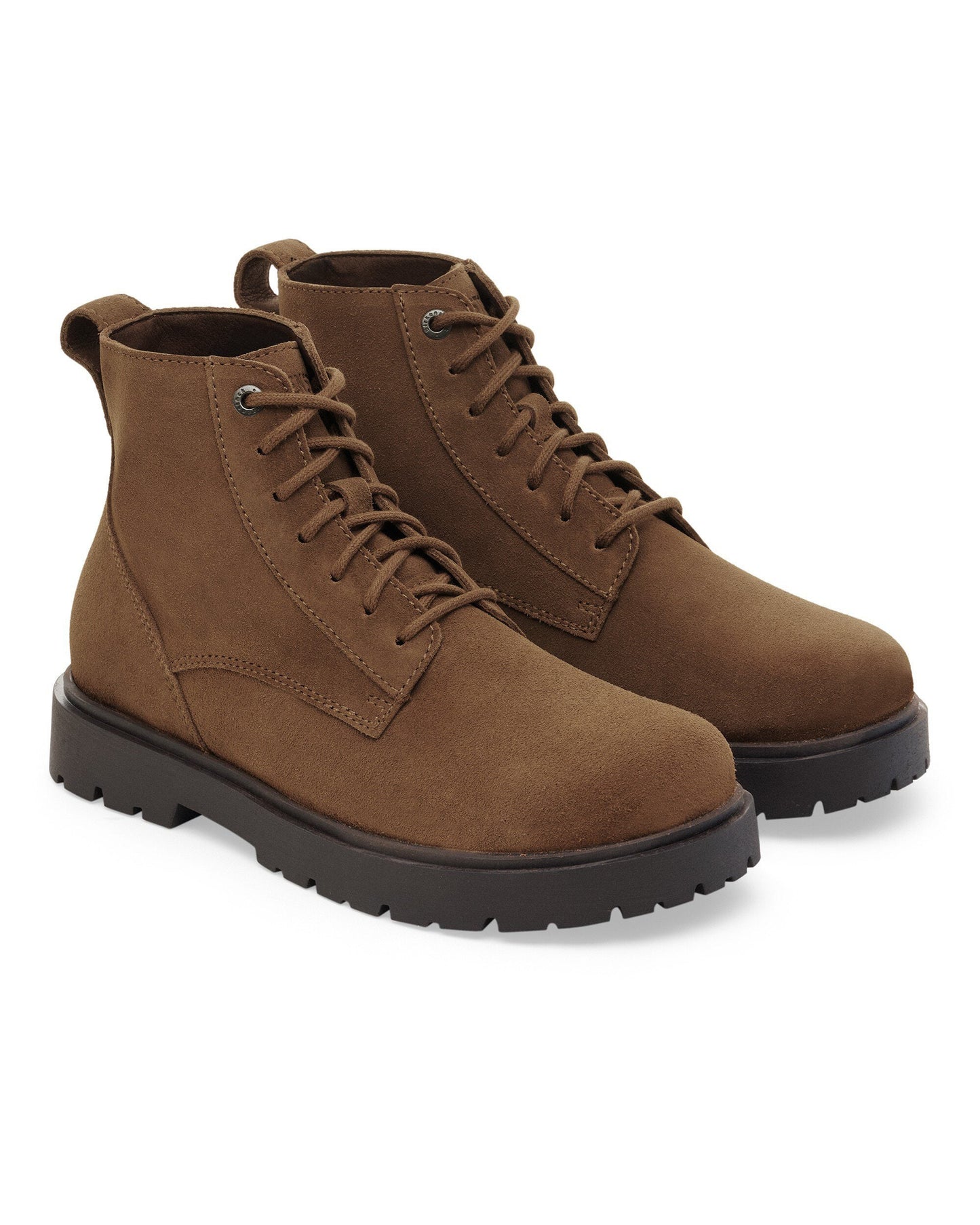 Birkenstock Highwood Lace Mid Womens Suede Boots - Dark Tea