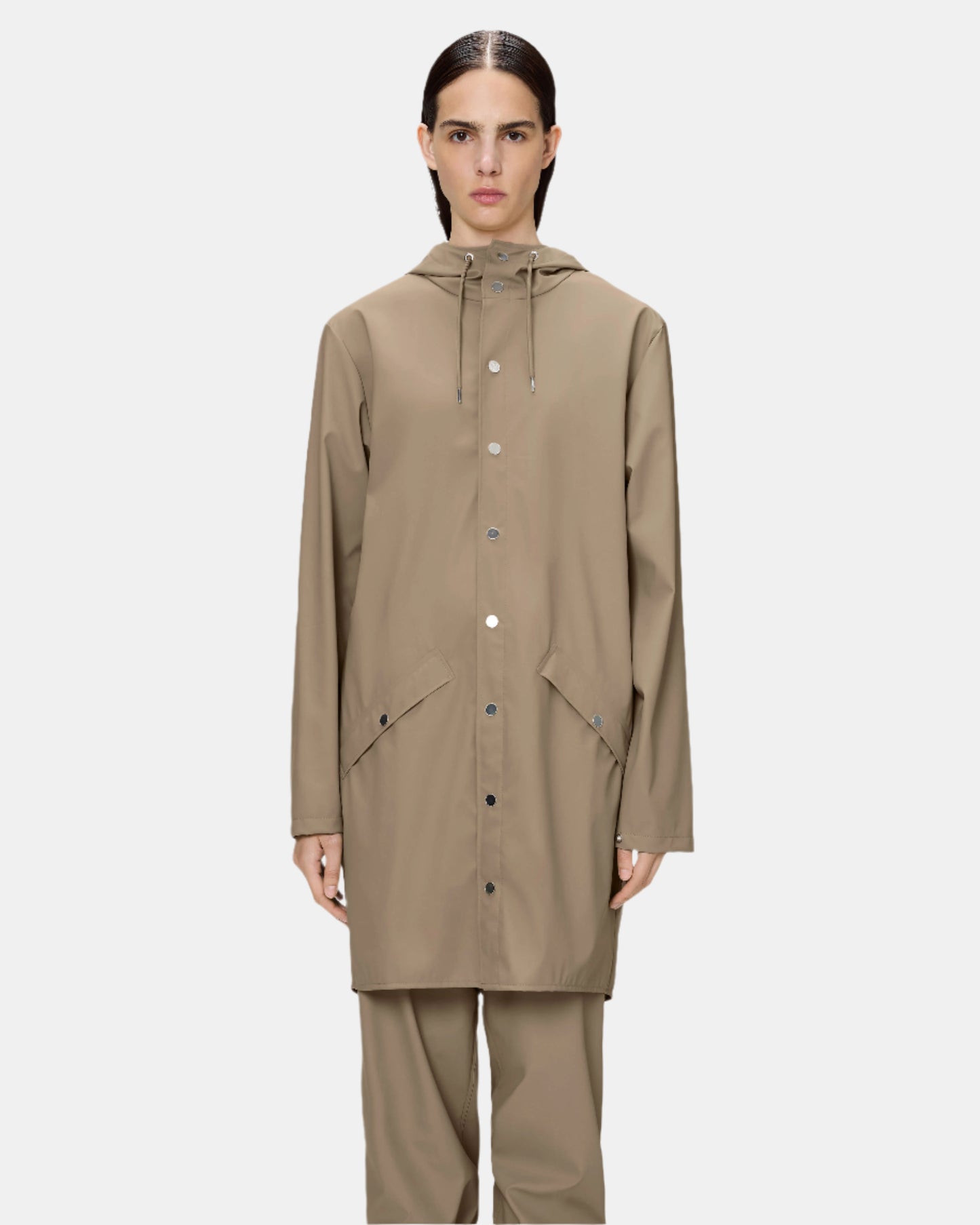 Rains Long Unisex Jacket - 133 Beige