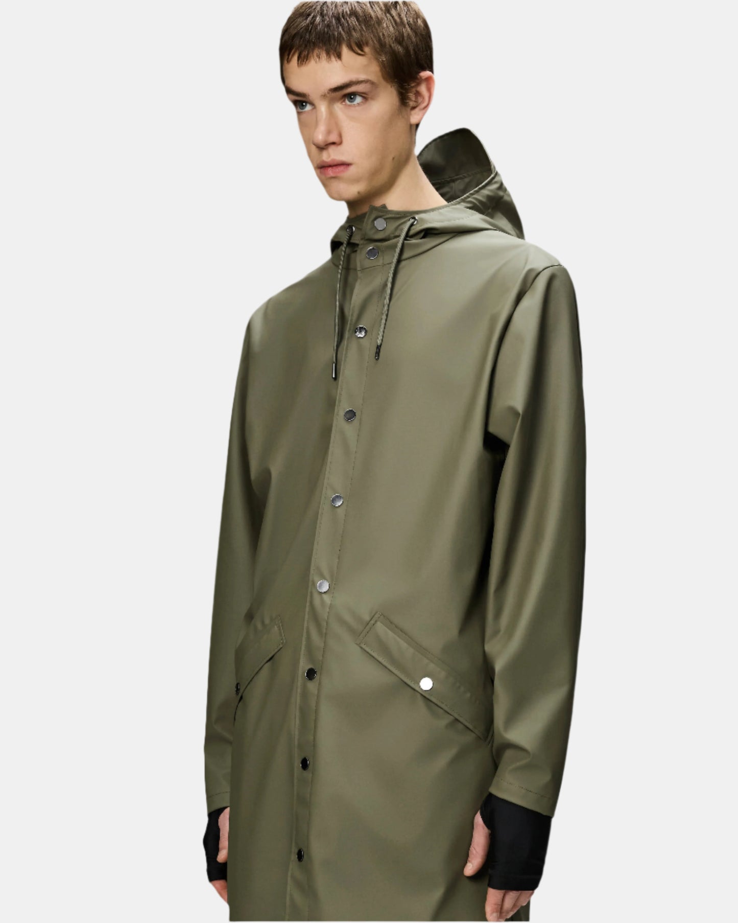 Rains Long Unisex Jacket - 134 Marsh