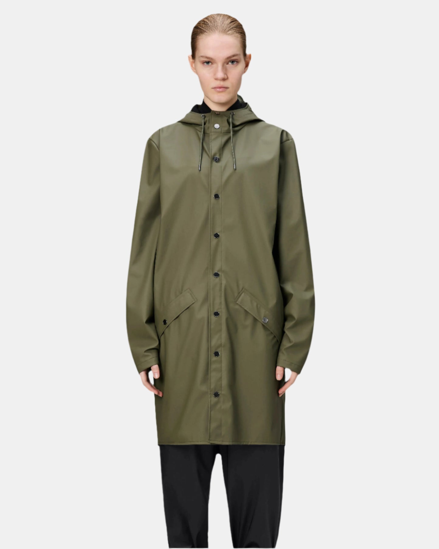 Rains Long Unisex Jacket - 134 Marsh