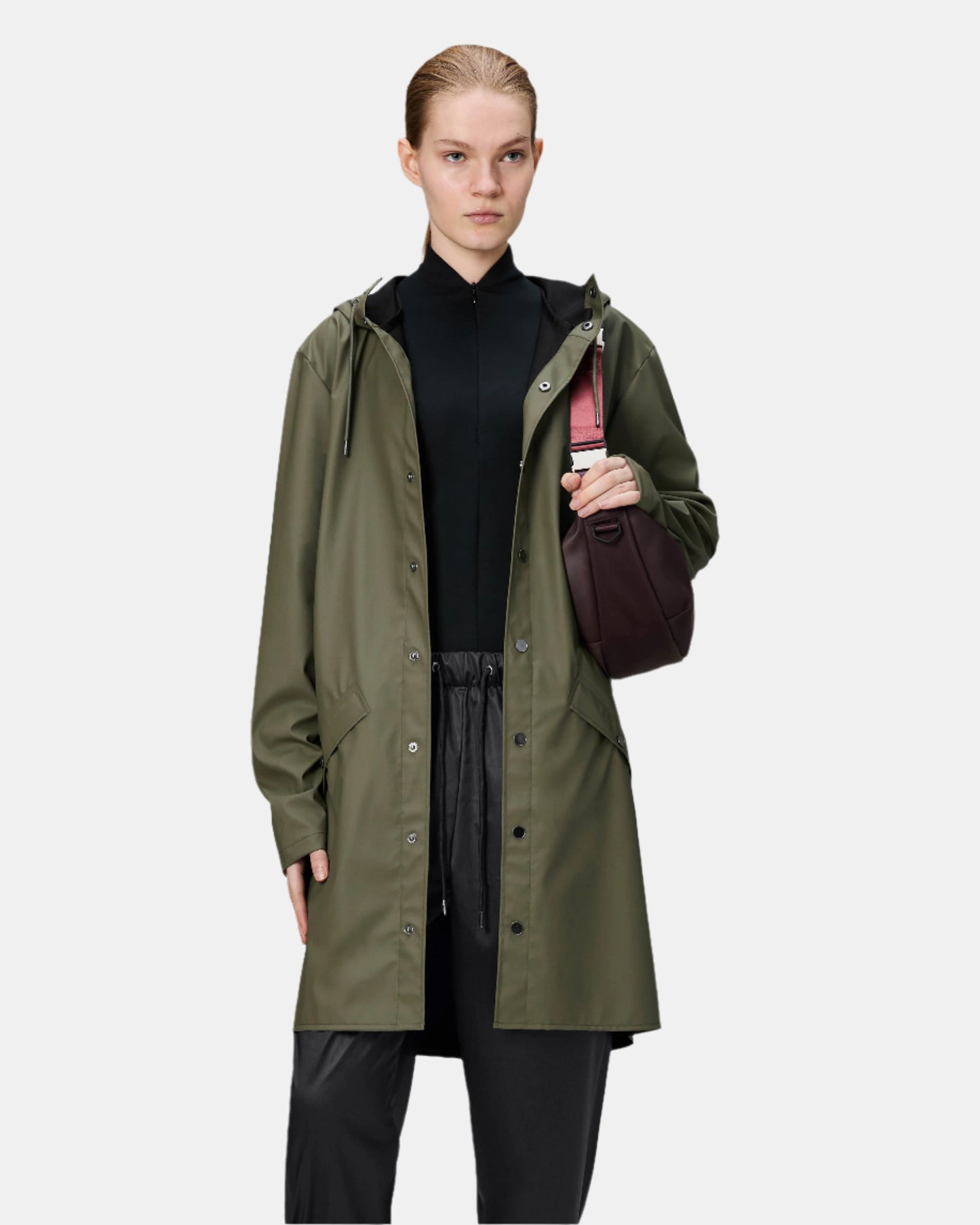 Rains Long Unisex Jacket - 134 Marsh