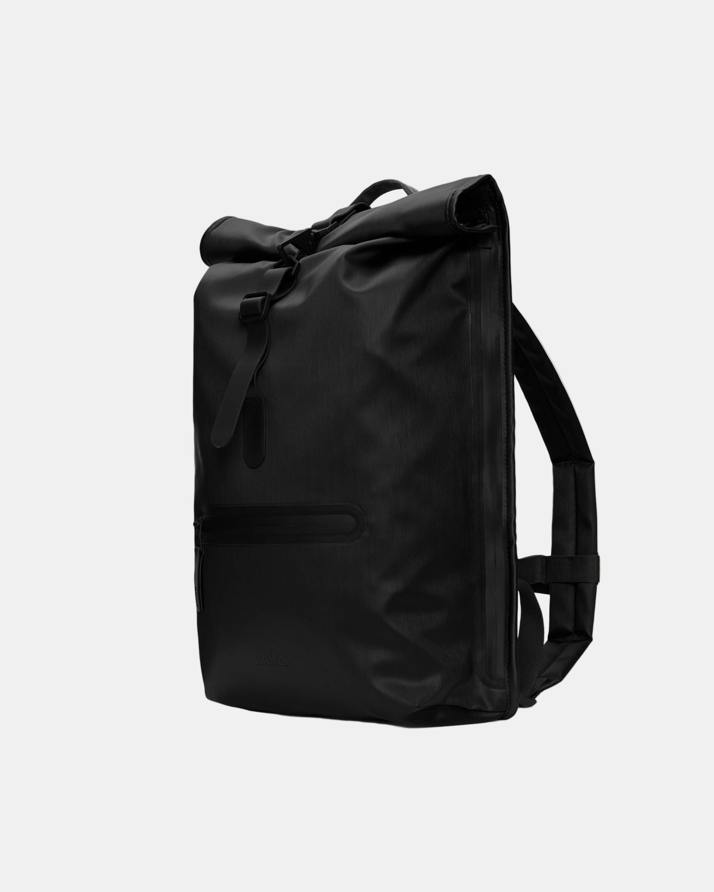 Rains Unisex Rolltop Rucksack - 84 Black Grain