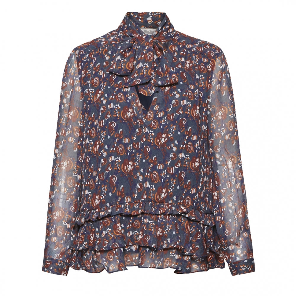 Great Plains Highland Floral Tassle Womens Blouse
