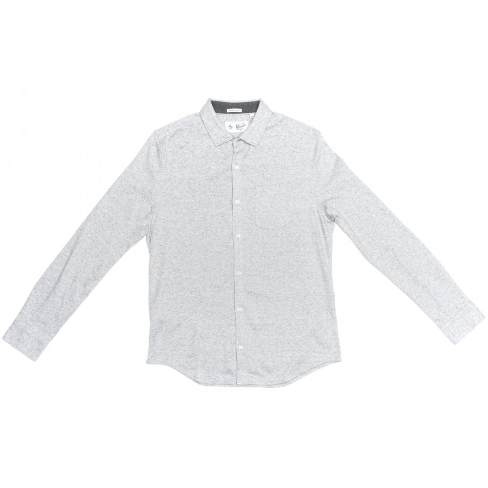 Original Penguin Long Sleeve Knitted Nep Mens Shirt