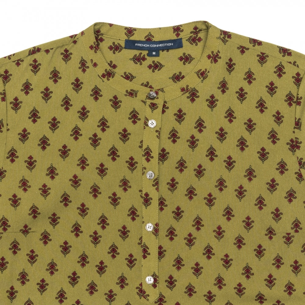 French Connection Elise Crepe Light LS Collarless