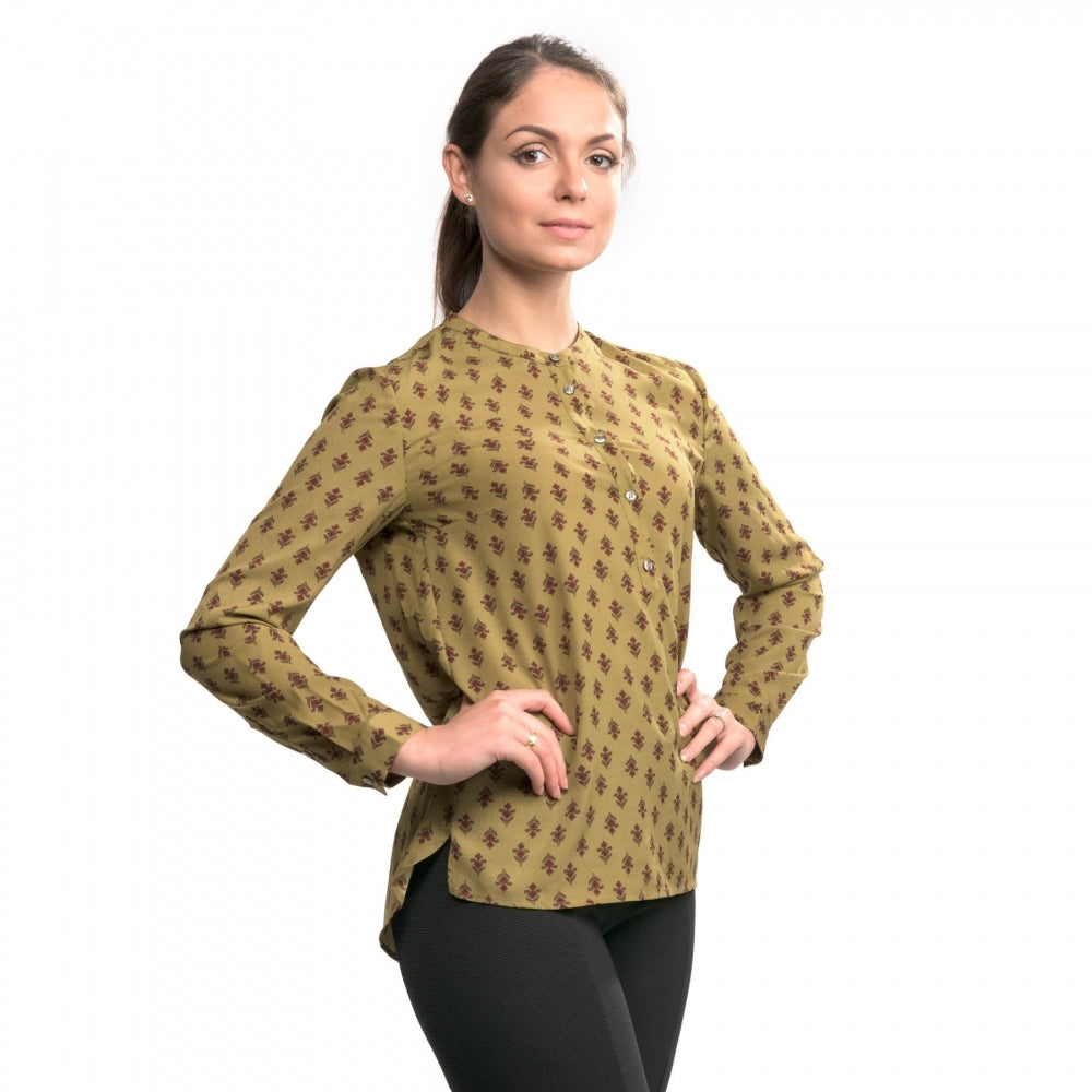 French Connection Elise Crepe Light LS Collarless