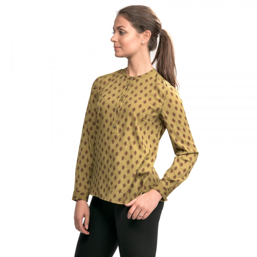 French Connection Elise Crepe Light LS Collarless