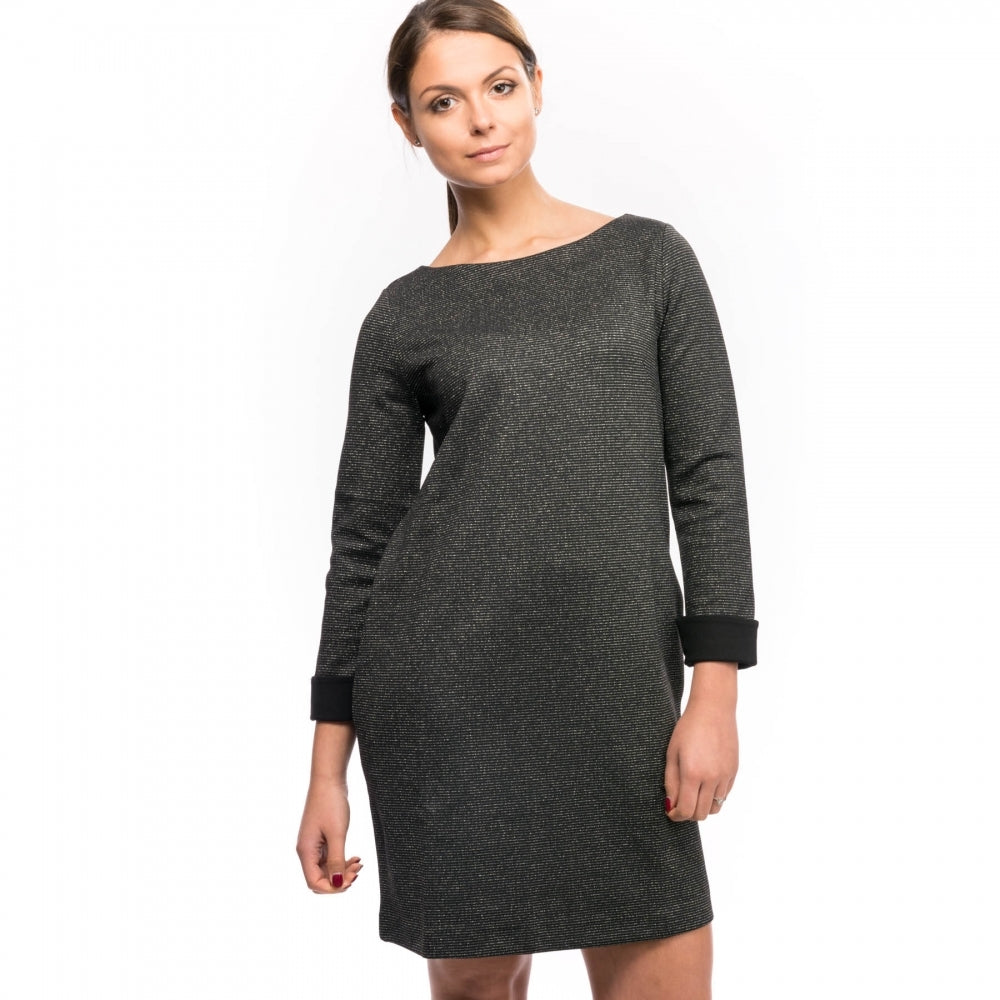 French Connection Louna Jersey LS Full Emb Womens Dress