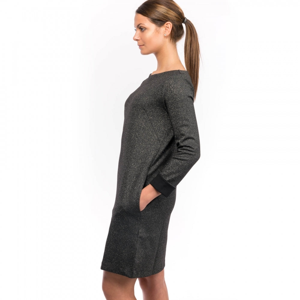 French Connection Louna Jersey LS Full Emb Womens Dress