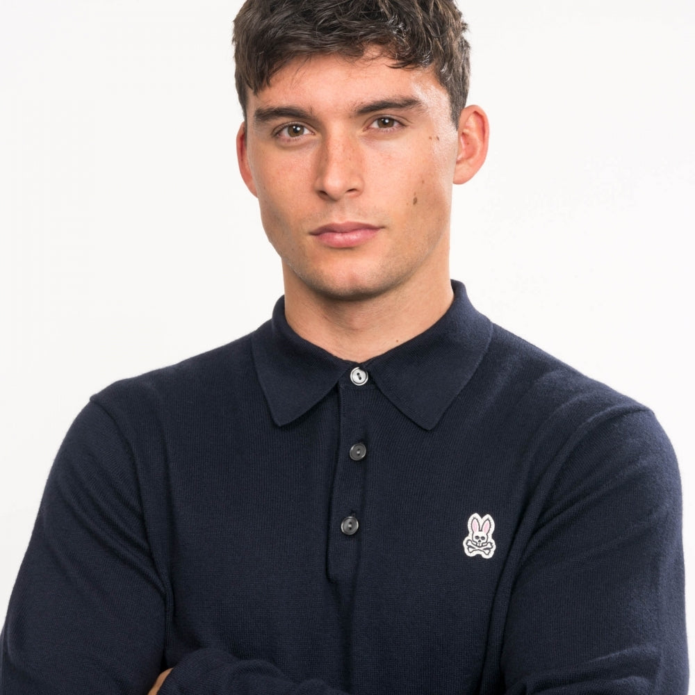 Psycho Bunny Mens Mason Ls Polo