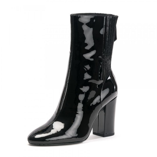 Ash Jasmin Heeled Boots Black Patent Leather