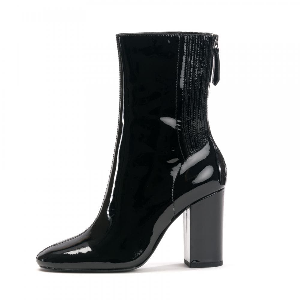 Ash Jasmin Heeled Boots Black Patent Leather