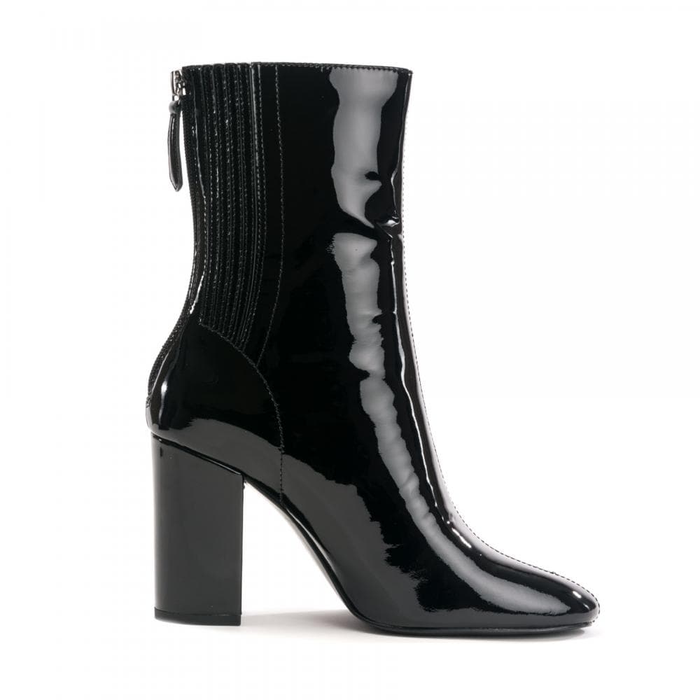 Ash Jasmin Heeled Boots Black Patent Leather