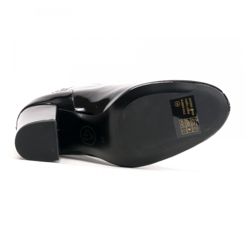 Ash Jasmin Heeled Boots Black Patent Leather