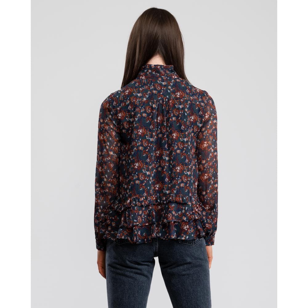 Great Plains Highland Floral Tassle Womens Blouse