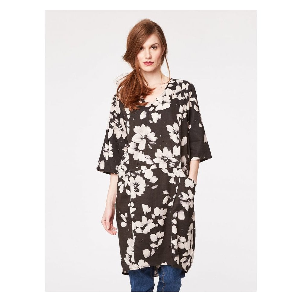 Thought Clothing Marin Womens Tencel Flower Print Dress