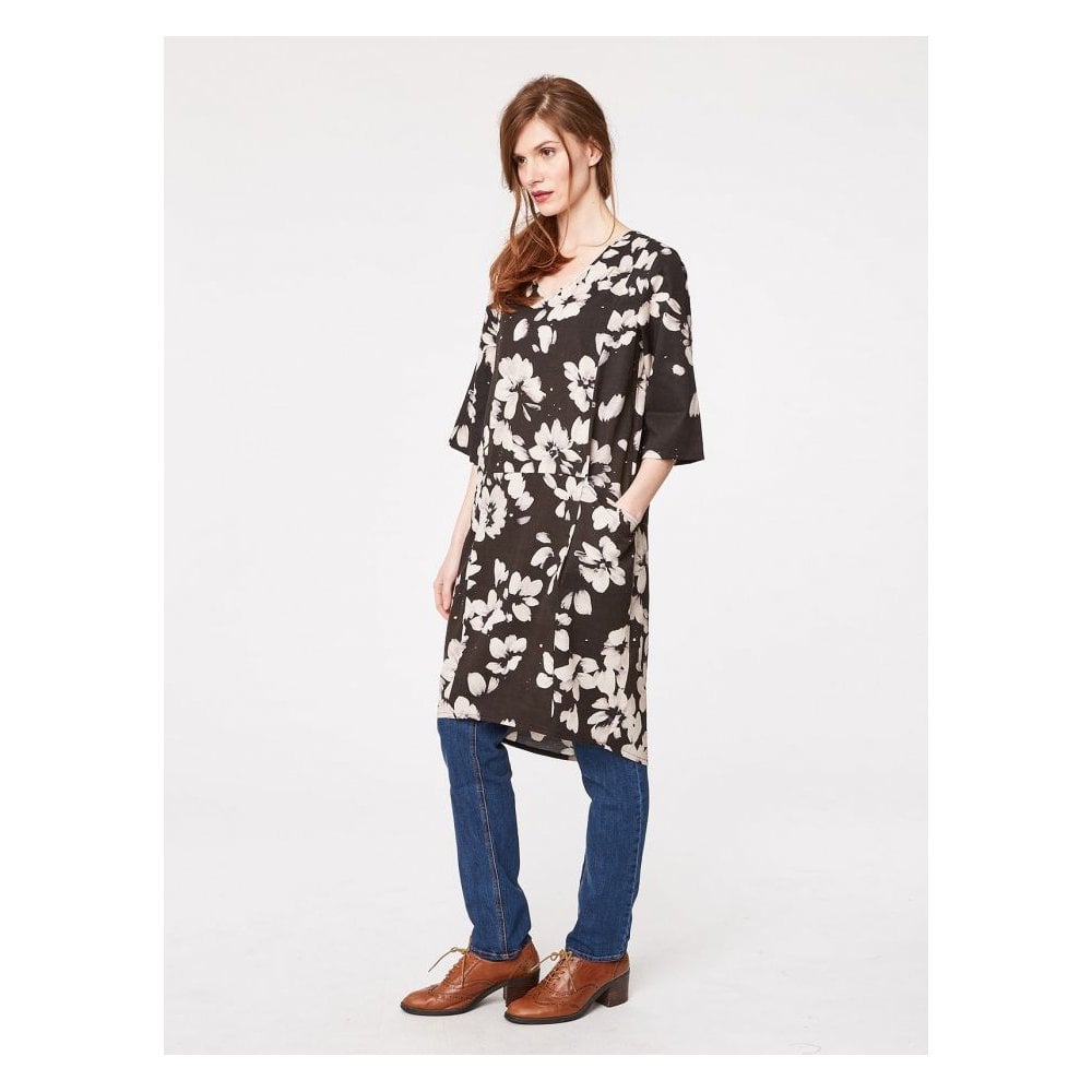 Thought Clothing Marin Womens Tencel Flower Print Dress