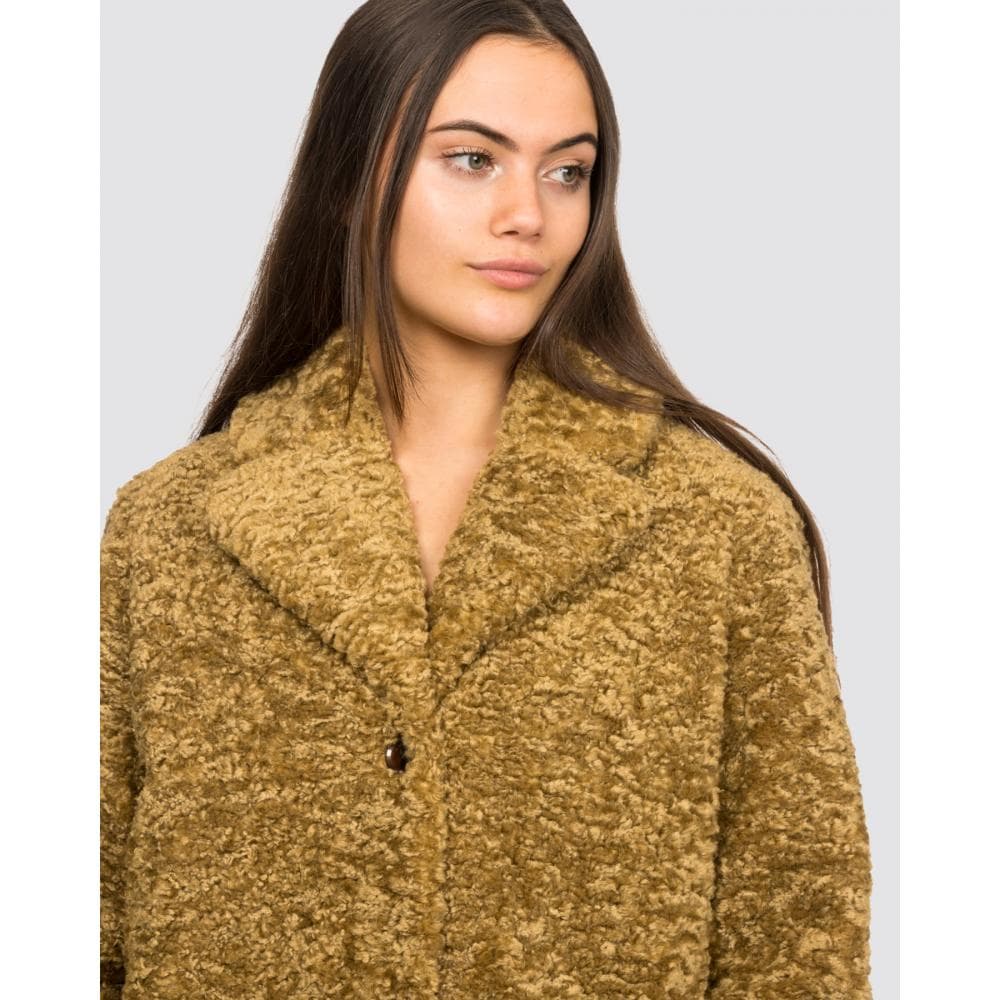 Samsoe & Samsoe Natja Womens Faux Fur Teddy Bear Coat