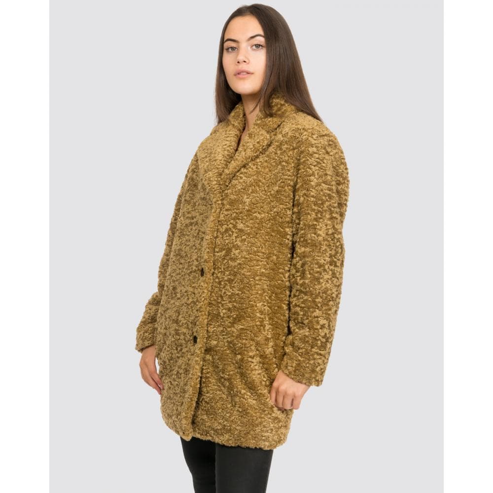 Samsoe & Samsoe Natja Womens Faux Fur Teddy Bear Coat