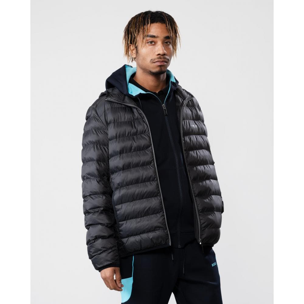 BOSS Green J Thor Mens Water-Repellent Puffer Jacket With Branded Trims