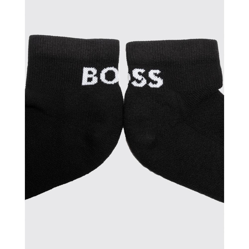 BOSS Orange AS Sport 2 Pack Mens Trainer Socks NOS - Black 001