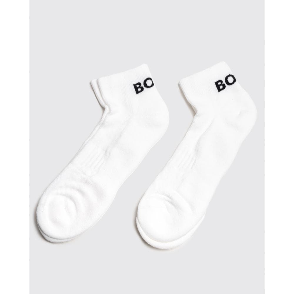 BOSS Orange AS Sport 2 Pack Mens Trainer Socks NOS - White 100