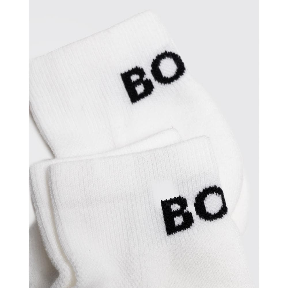 BOSS Orange AS Sport 2 Pack Mens Trainer Socks NOS - White 100