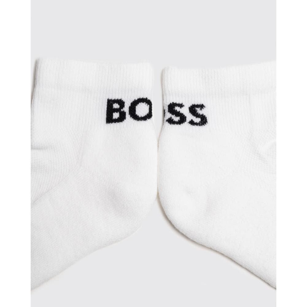 BOSS Orange AS Sport 2 Pack Mens Trainer Socks NOS - White 100