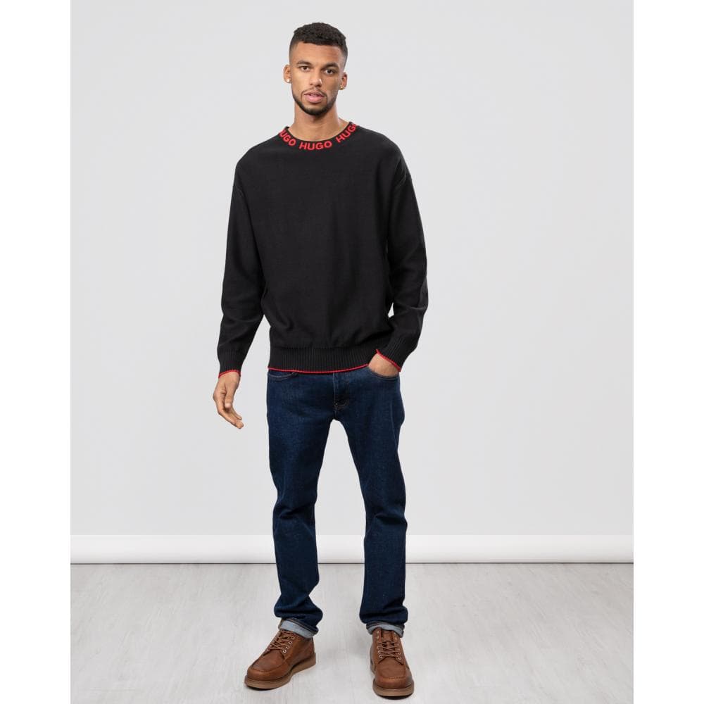 HUGO HUGO Smarlo Logo Collar Mens Sweater