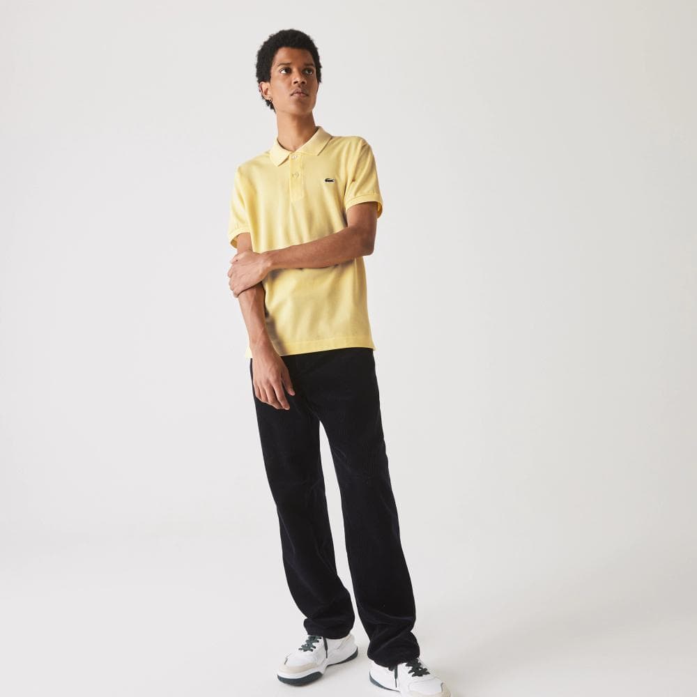 Lacoste Classic Fit L.12.12 Mens Short Sleeve Polo Shirt - Yellow 107