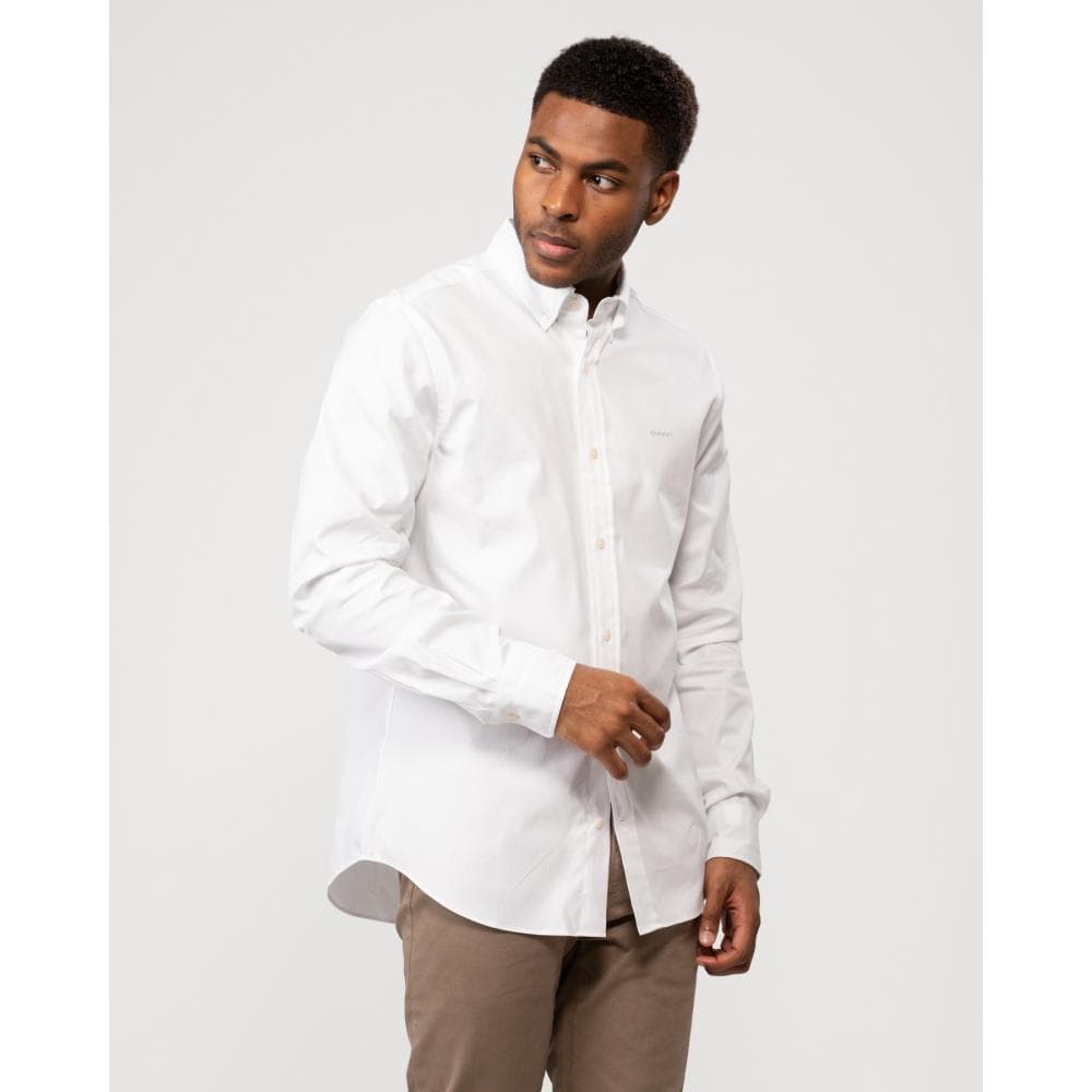 GANT Mens Slim Fit Long Sleeve Pinpoint Oxford Shirt
