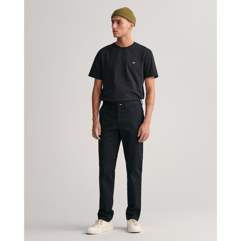 GANT Mens Slim Fit Twill Chinos - 5 Black