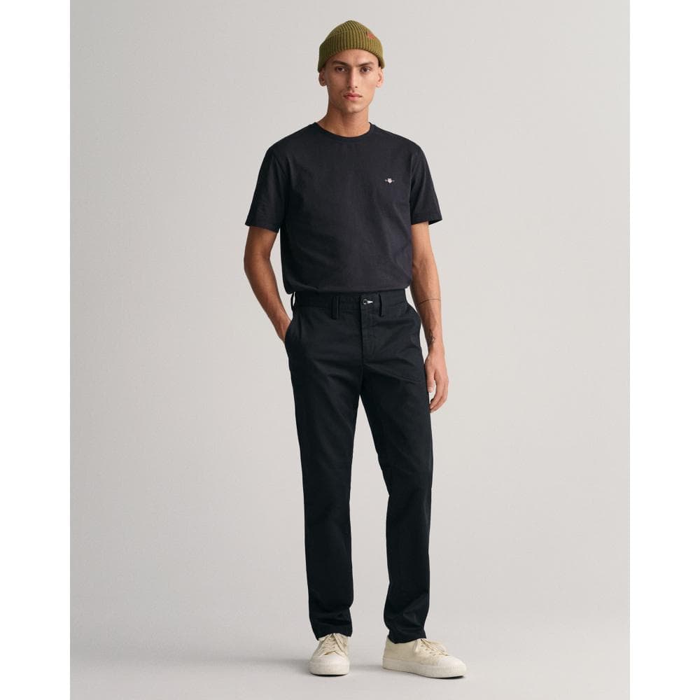GANT Mens Slim Fit Twill Chinos - 5 Black
