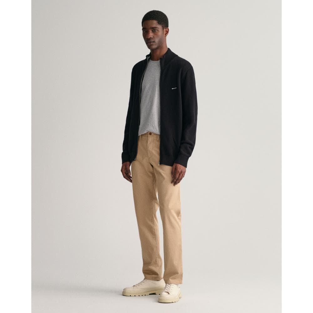 GANT Mens Slim Fit Twill Chinos - 248 Dark Khaki
