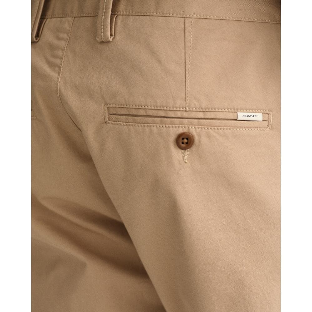 GANT Mens Slim Fit Twill Chinos - 248 Dark Khaki