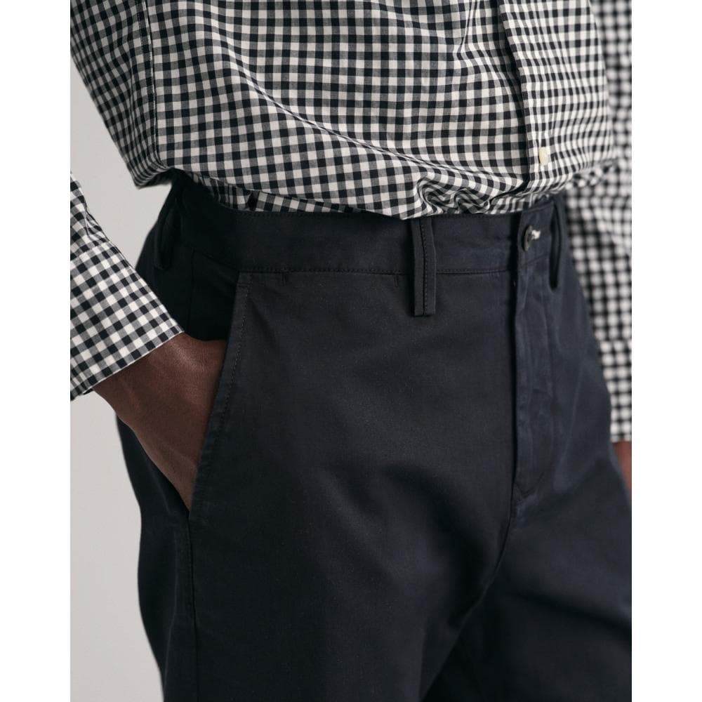 GANT Mens Regular Fit Twill Chinos - 5 Black
