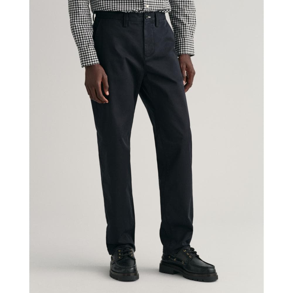 GANT Mens Regular Fit Twill Chinos - 5 Black