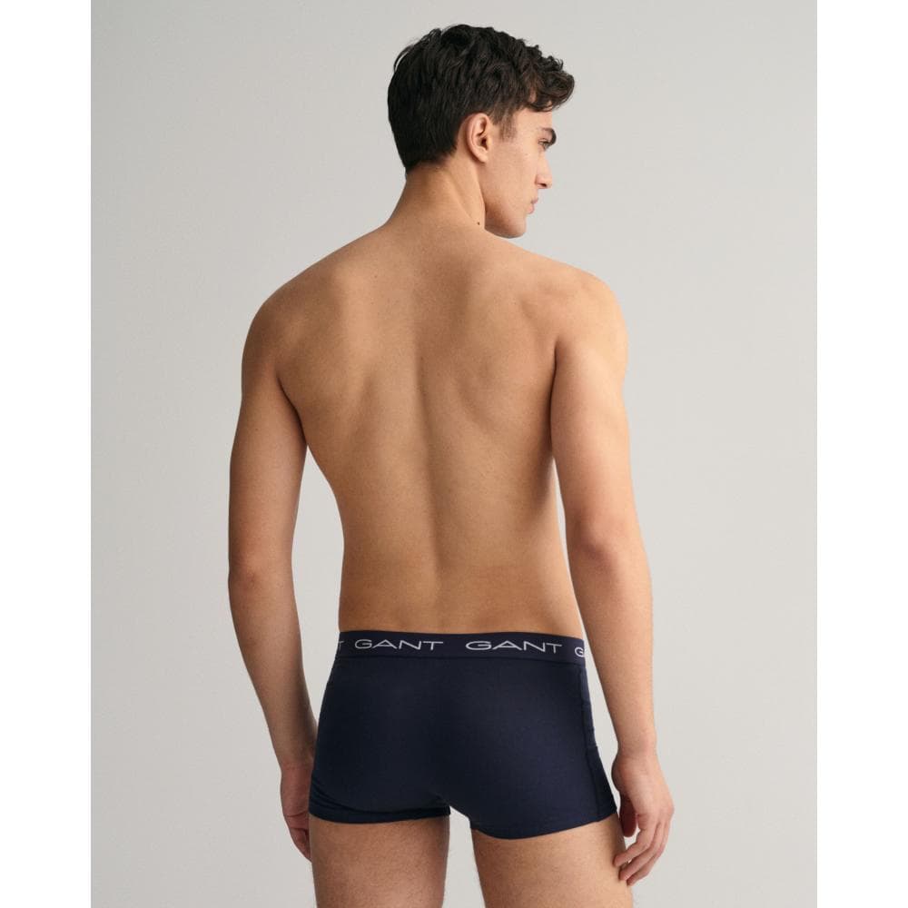 GANT 3-Pack Mens Cotton Jersey Trunks - 410 Marine