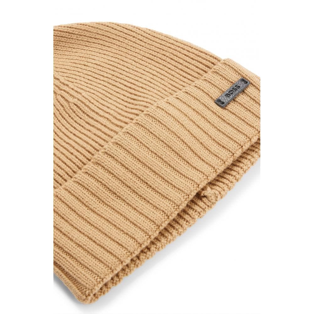 BOSS Orange Fati Mens Beanie - Medium Beige 260