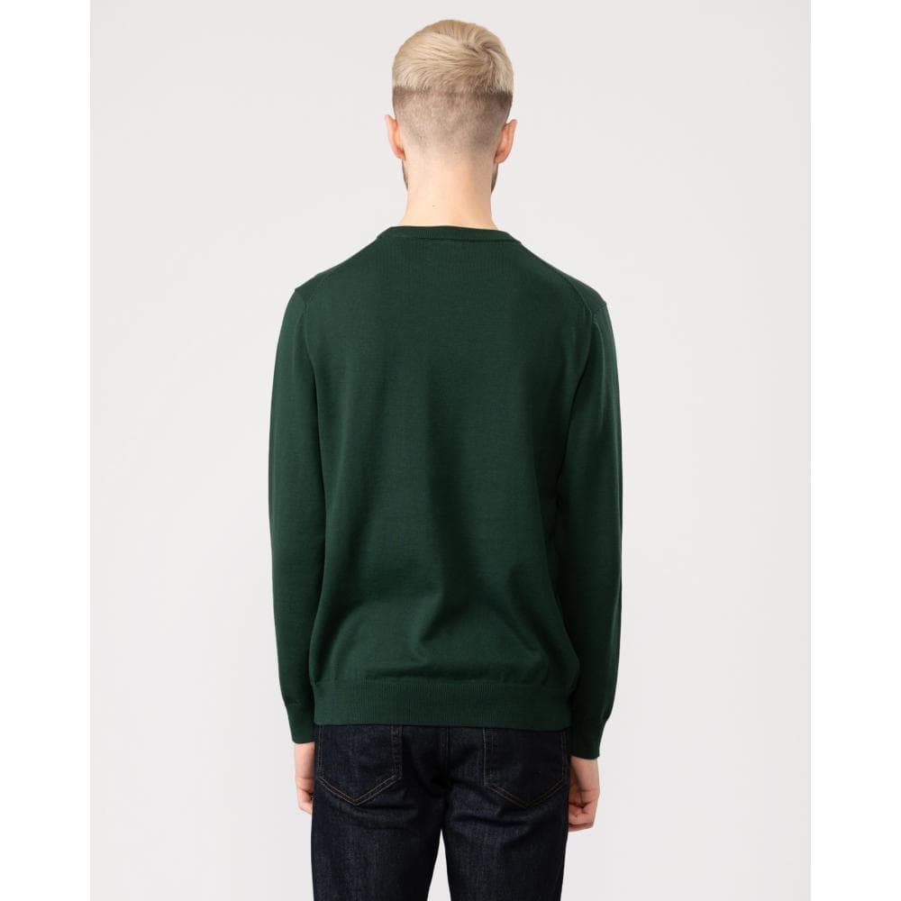 GANT Mens Classic Cotton Crew Neck Jumper - 374 Tartan Green