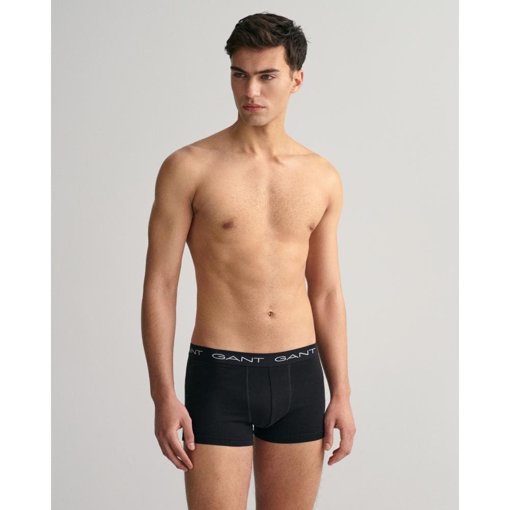 GANT 3-Pack Mens Cotton Jersey Trunks - 5 Black