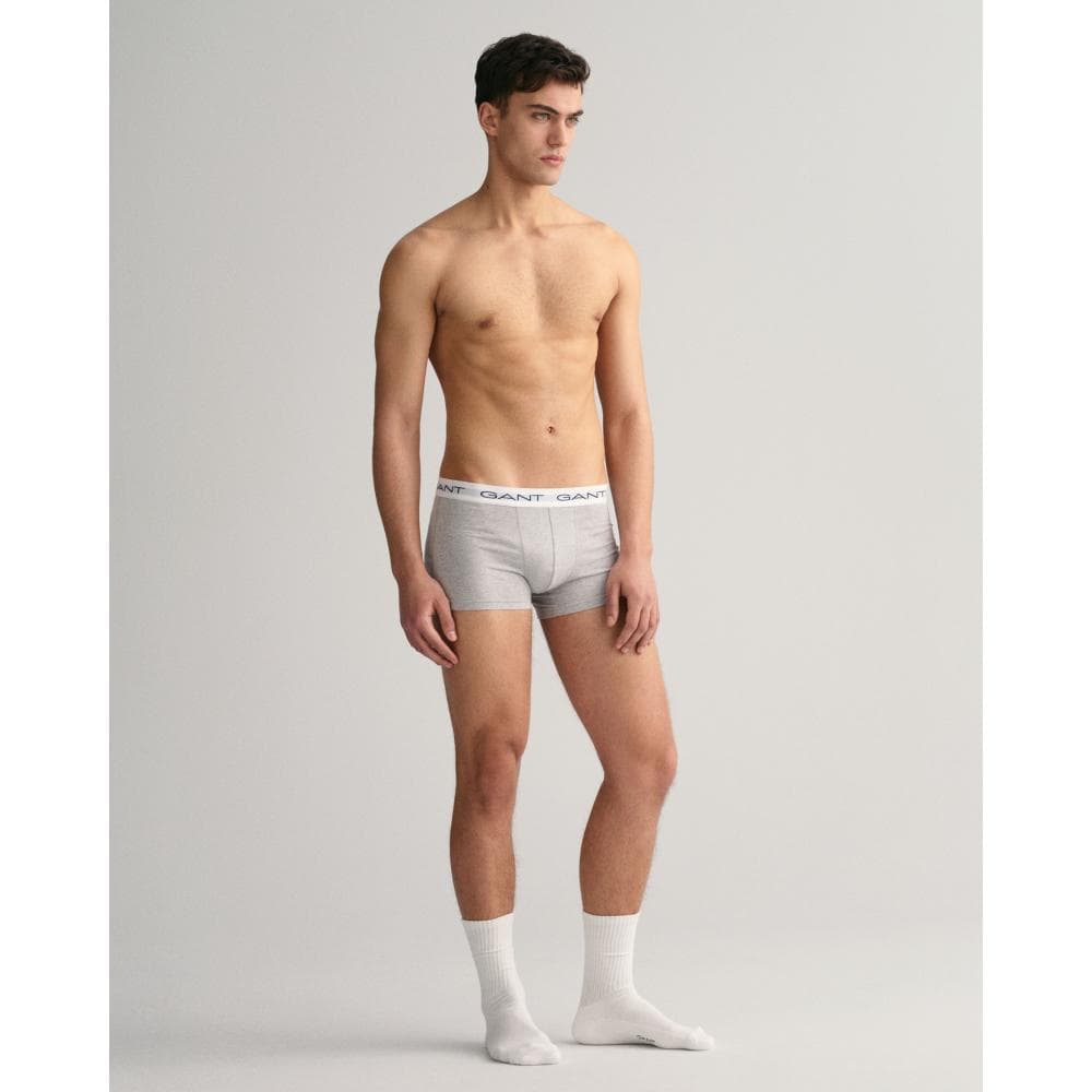 GANT 3-Pack Mens Cotton Jersey Trunks - 93 Grey Melange