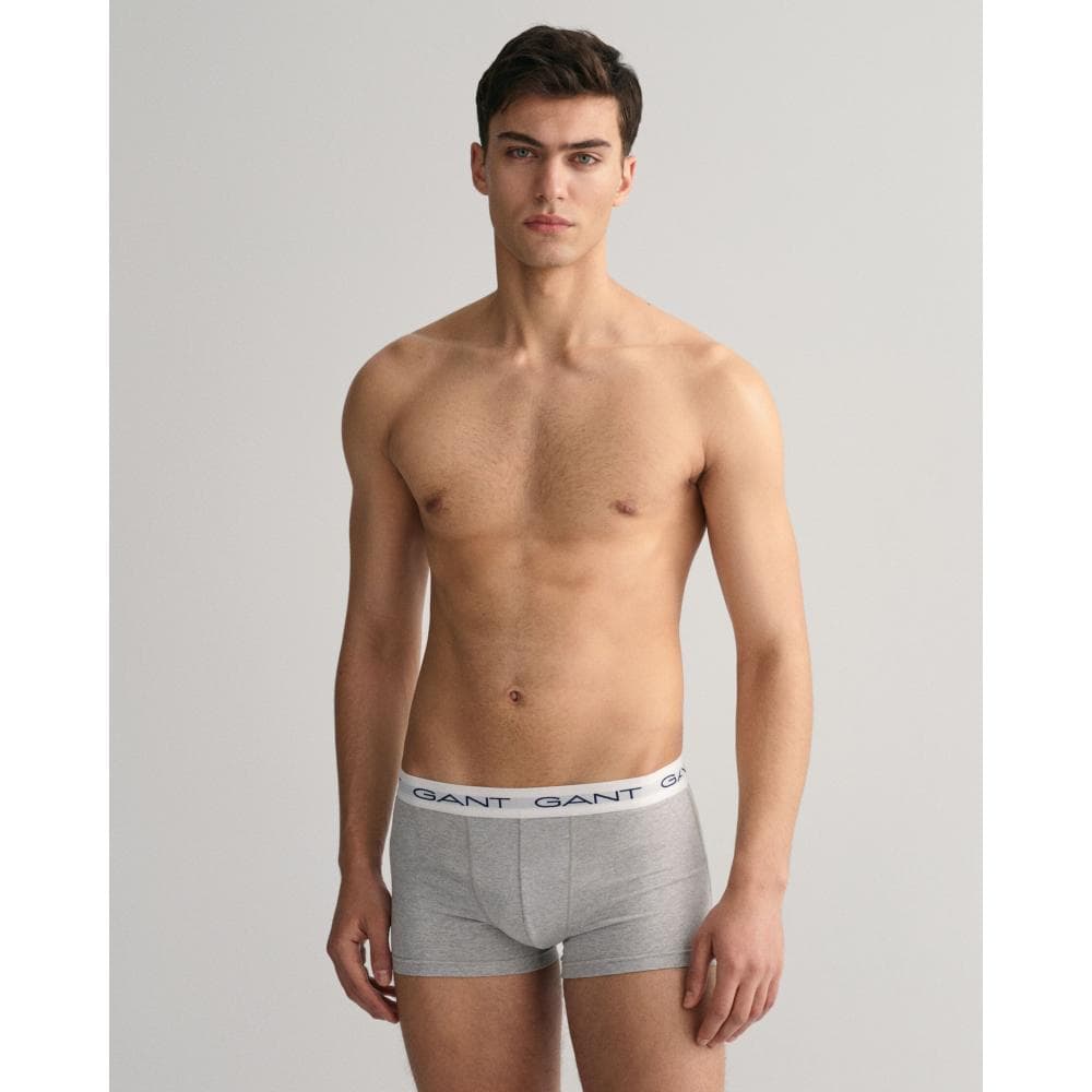 GANT 3-Pack Mens Cotton Jersey Trunks - 93 Grey Melange
