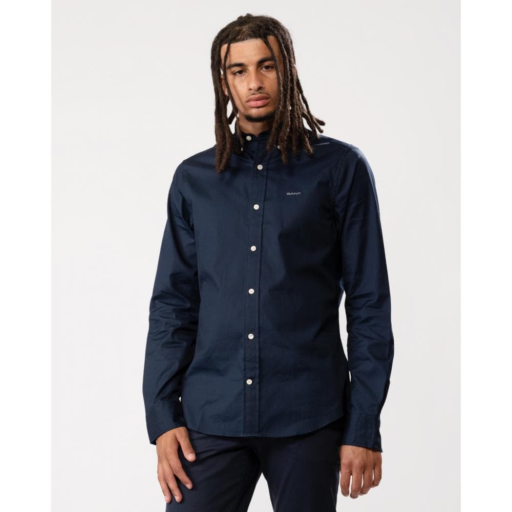 GANT Mens Slim Fit Long Sleeve Pinpoint Oxford Shirt
