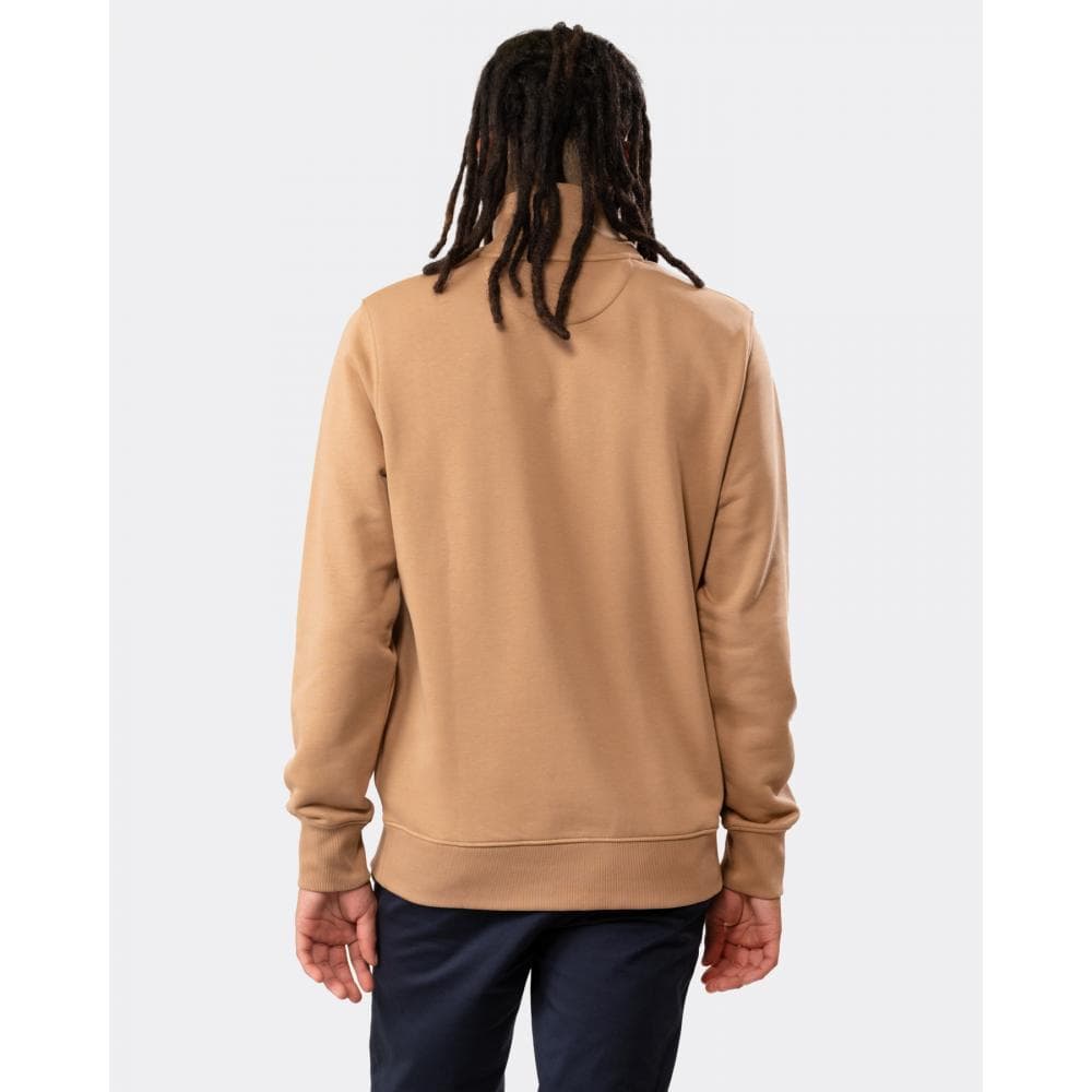 GANT Mens Regular Fit Shield Logo Half Zip Sweatshirt - 213 Warm Khaki