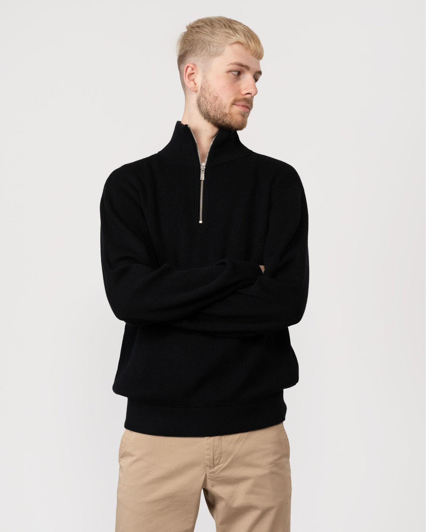 Armani Exchange Mens 1/4 Zip Cardigan