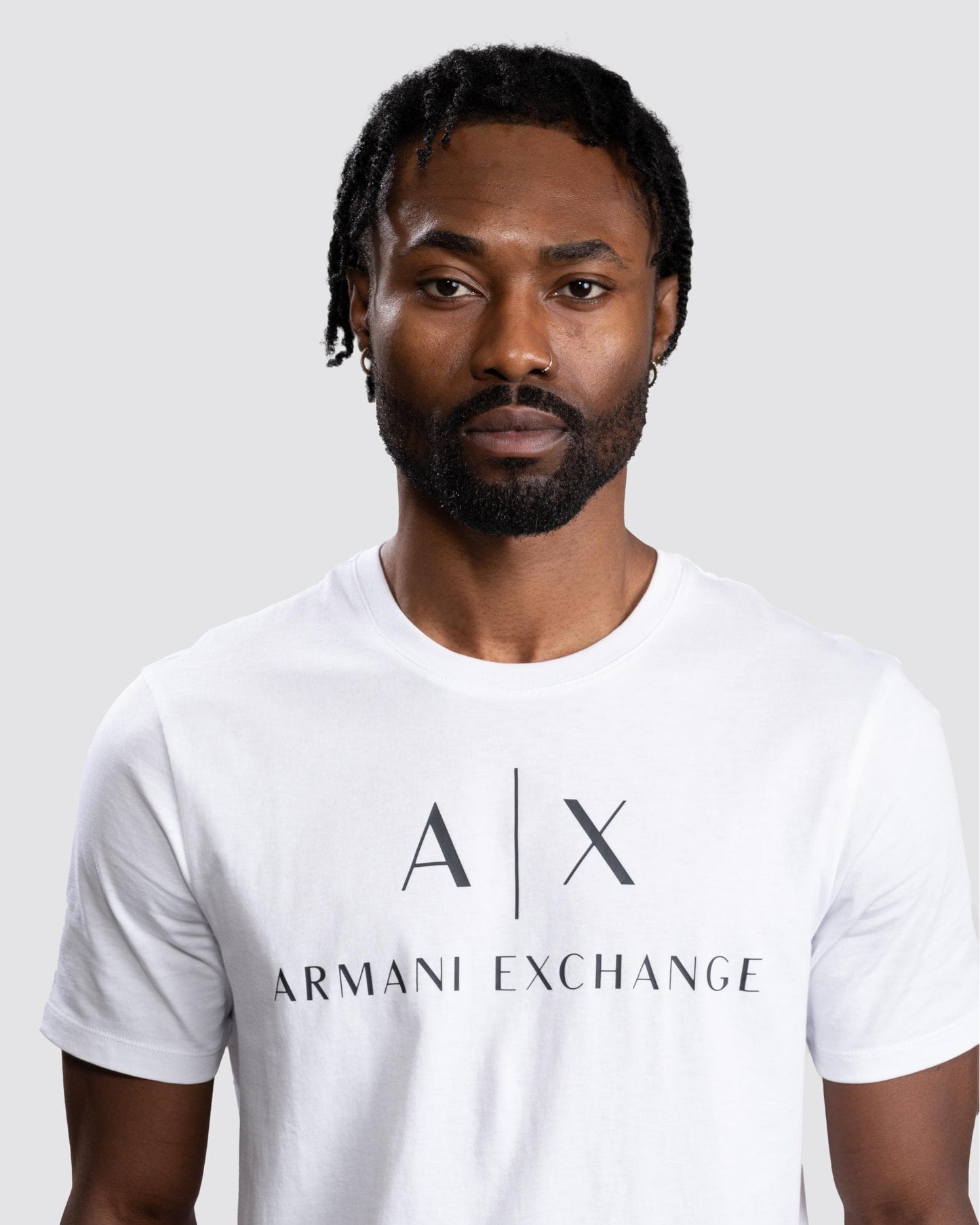Armani Exchange A|X Logo Mens T-Shirt - White 1100
