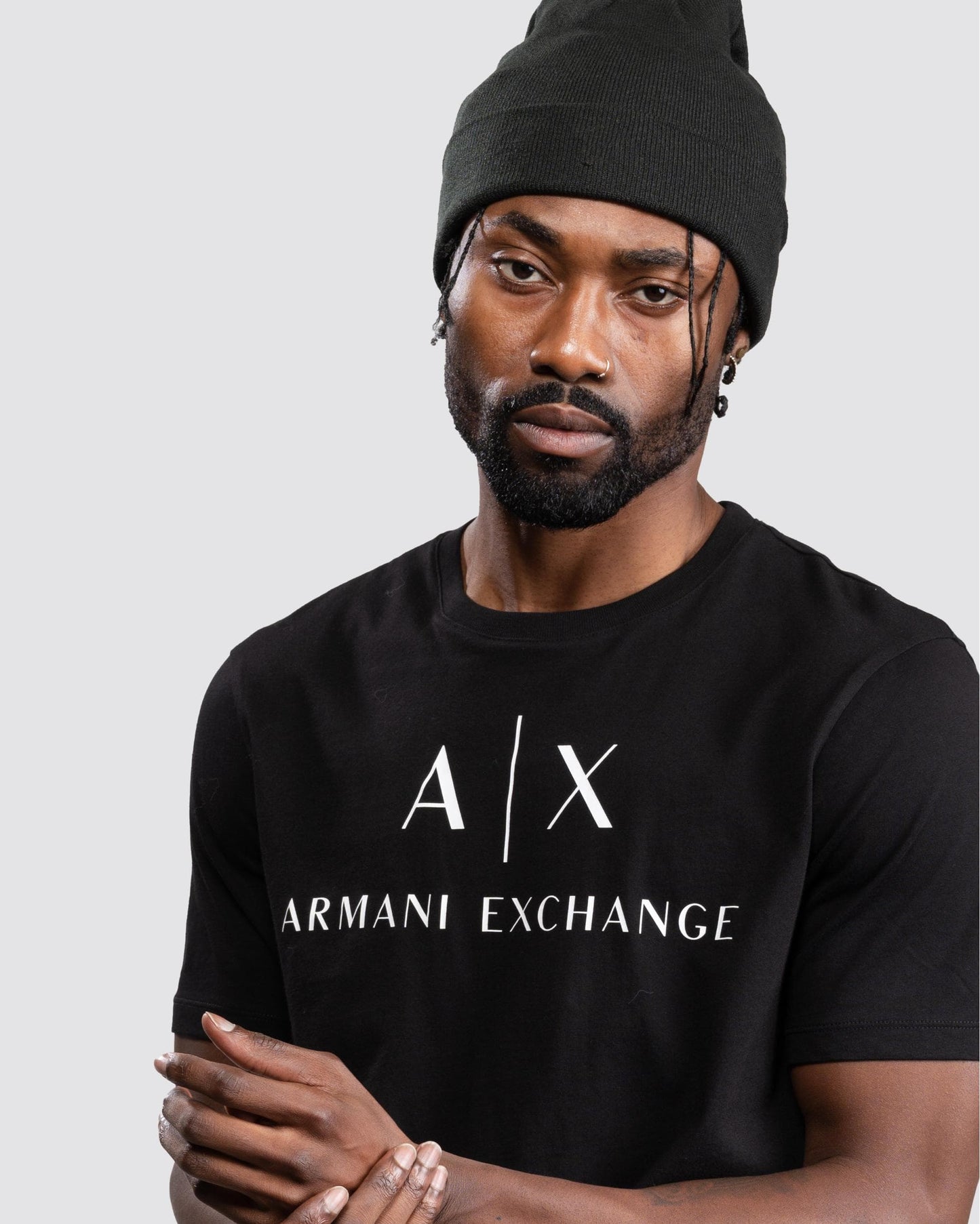Armani Exchange A|X Logo Mens T-Shirt - Black 1200